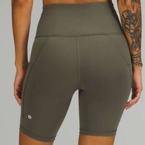 Lululemon Wunder Train High-Rise Short with Pockets 8" Carob Brown Size 0